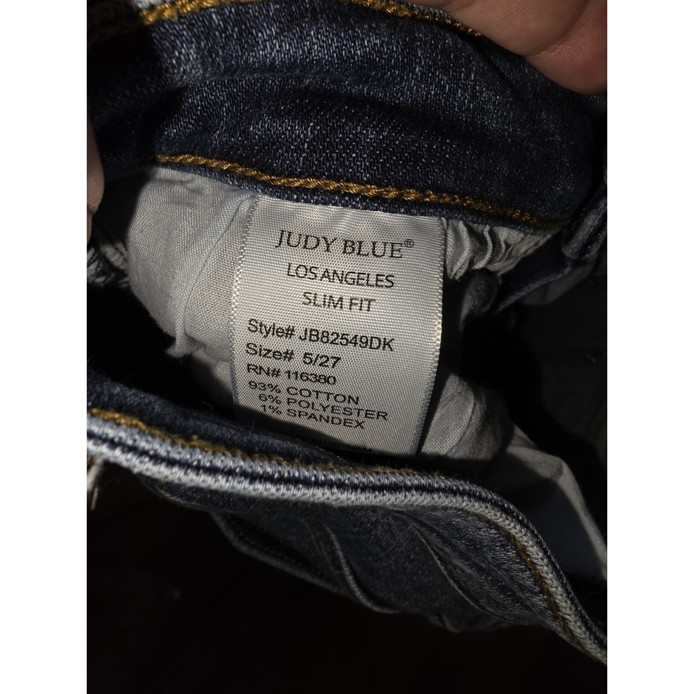 Judy Blue Jeans Womens 5 x 26 Medium Wash Slim Fit Mid Rise JB82549DK - Picture 5 of 5